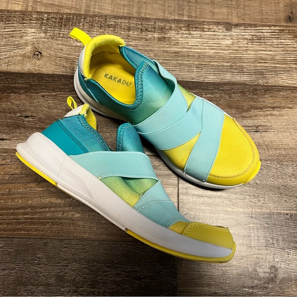 KAKADU Turquoise Yellow Light Sneakers 33 2 - Picture 3 of 5